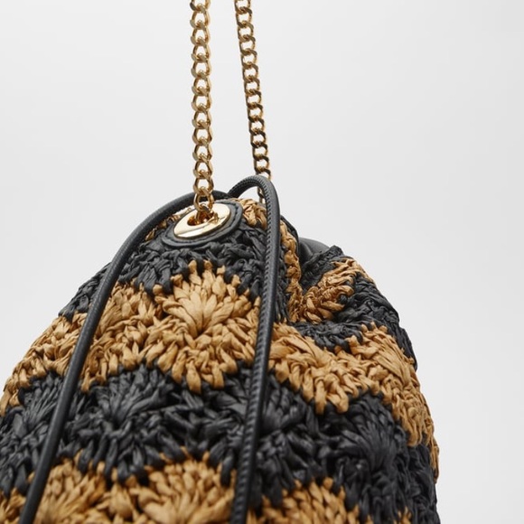 NWT Zara Woven Bucket Purse - Picture 5 of 9